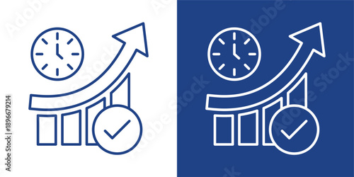 Productivity Blue And White Icon Style Collection