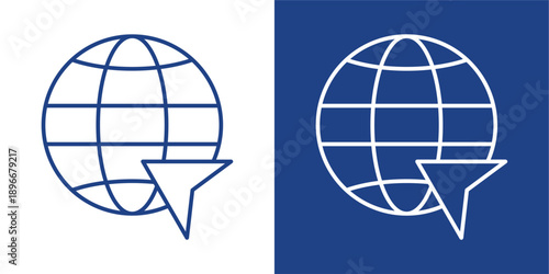 Online Blue And White Icon Style Collection