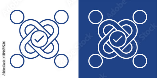 Collaboration Blue And White Icon Style Collection