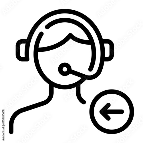 left arrow line icon