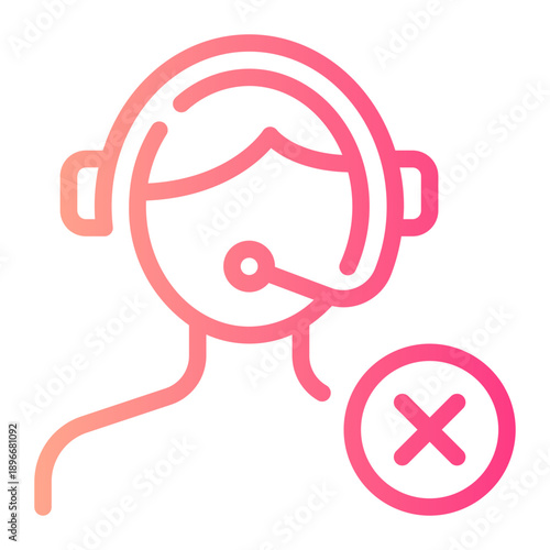 delete gradient icon