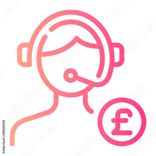 pound gradient icon