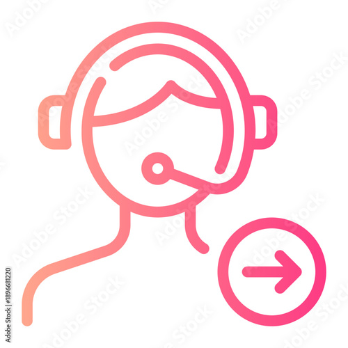 right arrow gradient icon