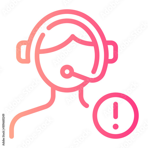 warning gradient icon