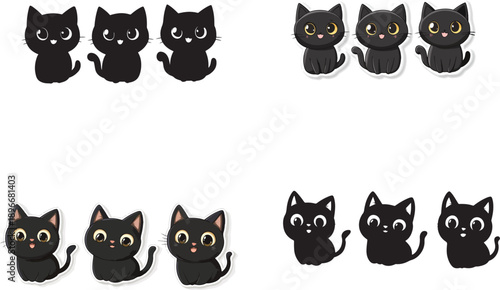 Would you like me to generate a set of these cat icons for you?