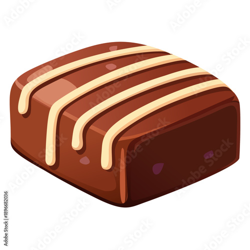 Sweet Choco bar flat design illustration on white background.