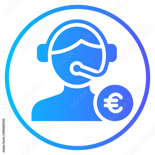 euro gradient icon