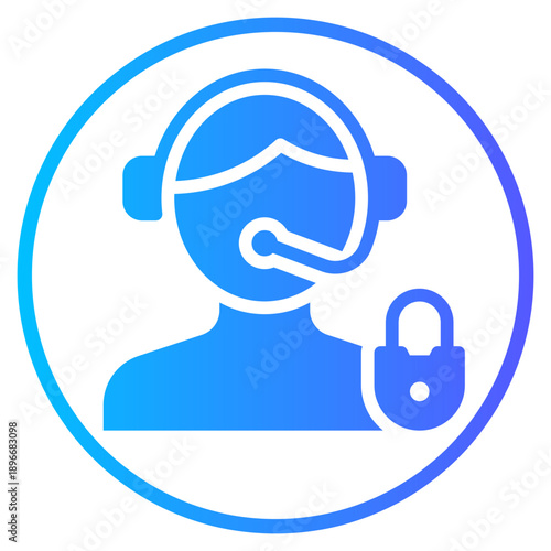 padlock gradient icon