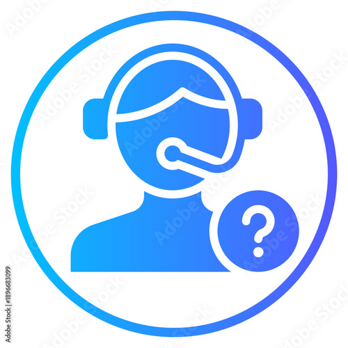 question gradient icon