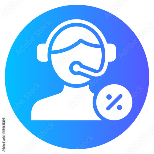 percent gradient icon