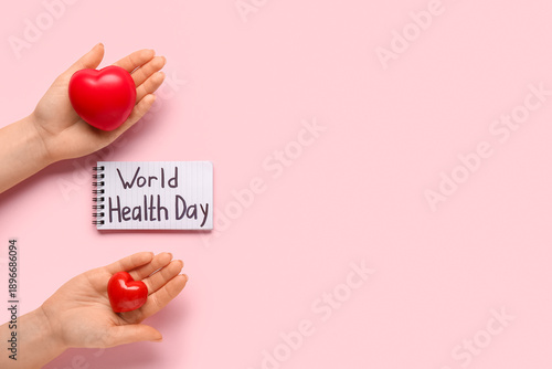 Female hands holding hearts...