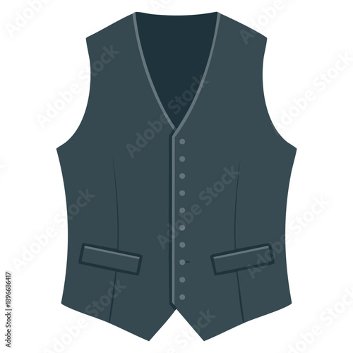 Actor vest clothing illustrated for web use isolated on white background perfect for fashion design costume interface and theater themed visuals
