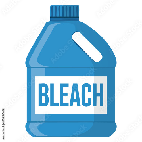 Bottle of bleach vector isolated illustration designed for cleaning hygiene sanitation household product branding safety labels packaging icons and domestic supply themed graphics