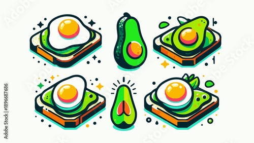 Playful Avocado & Egg Toast Set
