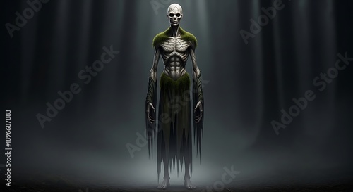 The Ethereal Guardian: A spectral figure emerges from the shadows, shrouded in an aura of mystery and ancient power. Its gaze pierces through the veil, exuding a sense of both awe and foreboding. 