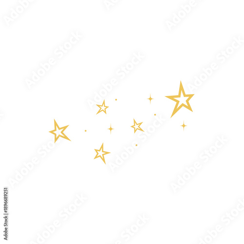 Sparkle star vector element icon. Gold star glitter spark shine icon. Magic light gold decoration. Vector illustration