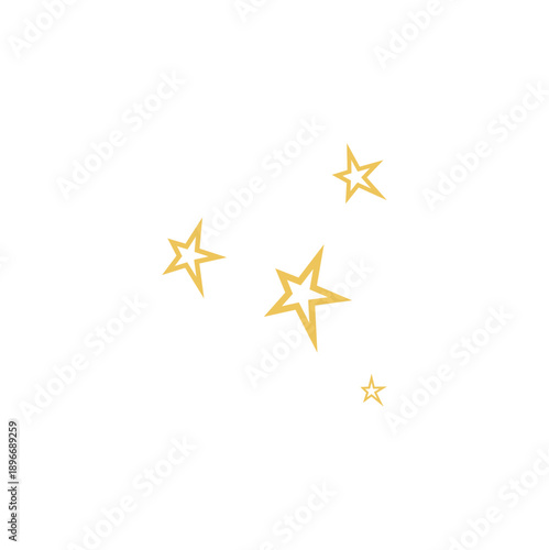 Sparkle star vector element icon. Gold star glitter spark shine icon. Magic light gold decoration. Vector illustration
