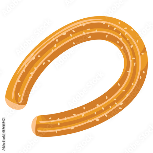 Churros with powdered sugar illustration showcasing sweet dessert food concept ideal for bakery menu packaging cafe branding food posters and confectionery themed artwork