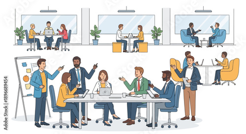 Office Meeting Team Collaboration Discussion.