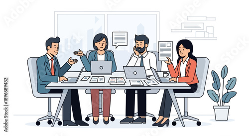 Business Team Meeting Office Discussion.