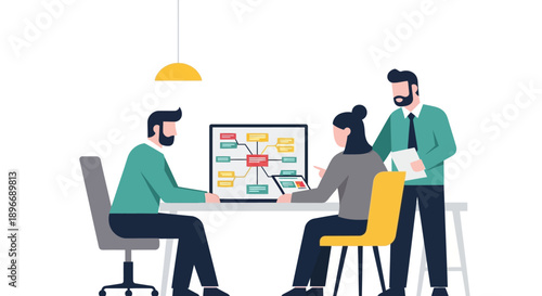 Team Collaboration Office Workspace Meeting.