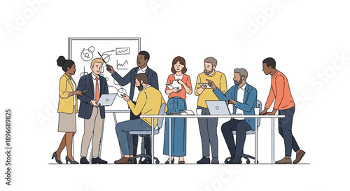 Group of Business People Meeting.