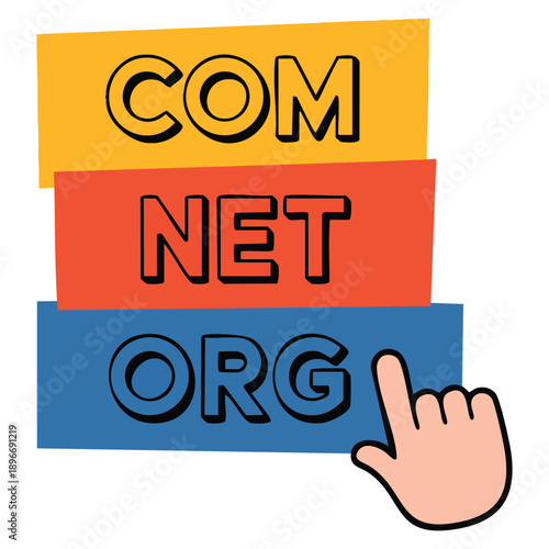 Domain icon flat vector illustration designed for web design internet hosting website address digital network and online service related concepts