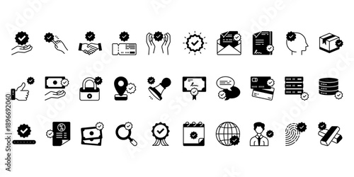 Validate Icon Set – Check Mark, Verification, Approval and Confirmation Symbols