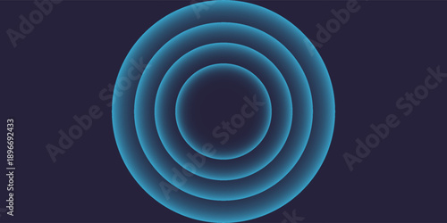 Sound wave. Signal concentric circle. Round light effect. Wifi range. Radio station signal. Water ripple with circle waves. A place or a painful point. Radar screen. Vector effect.