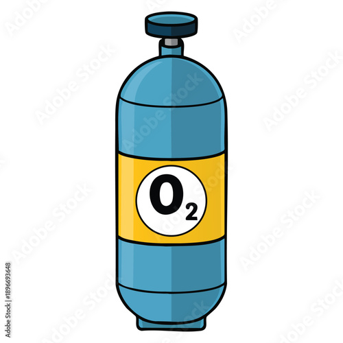 Flat oxigen spray vector icon illustration isolated on white background designed for web medical emergency healthcare first aid and safety interfaces