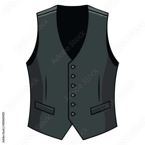 Flat vector icon illustration of actor vest isolated on white background designed for web use theater costume performance fashion and stage related visuals