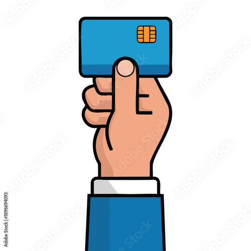 Flat vector illustration of bank teller credit card icon isolated on white background suitable for finance payment banking service user interface and business application designs