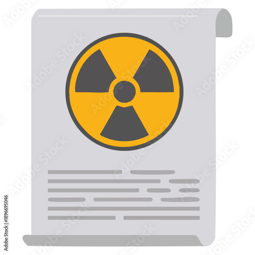 Fluorography documents icon flat vector illustration medical patient control room concept suitable for healthcare radiology diagnostics hospital records and medical system designs