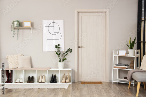 Interior of stylish hallway...