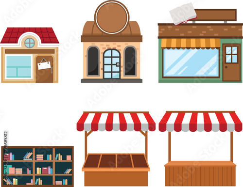 Illustration of Store building set
