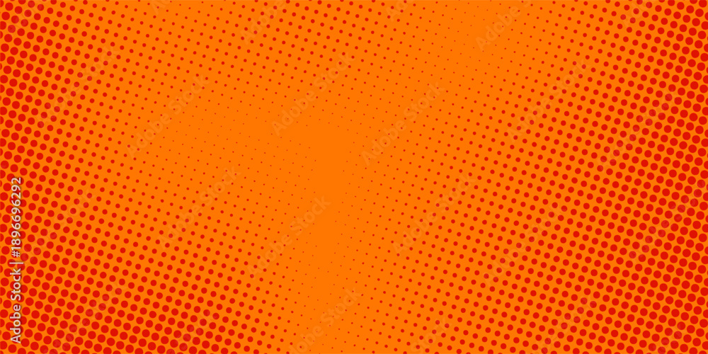 Obraz premium Dots halftone orange color pattern gradient texture with technology digital background. Dots pop art comics