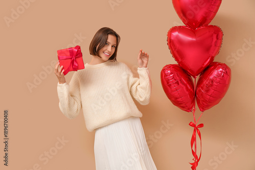 Beautiful young woman with ...