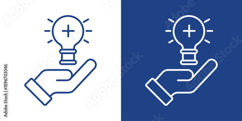 Positivity Blue And White Icon Style Collection