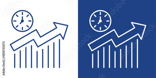 Productivity Blue And White Icon Style Collection