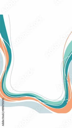 Abstract Colorful Wavy Lines Design Element.