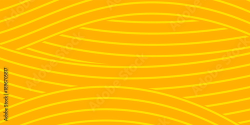 Pasta background, spaghetti abstract geometric pattern. Macaroni yellow poster. Wavy abstract pattern. Pasta vector illustration.