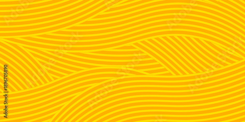 Pasta background, spaghetti abstract geometric pattern. Macaroni yellow poster. Wavy abstract pattern. eps 10.