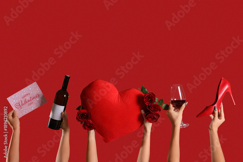 Female hands with roses, wi...