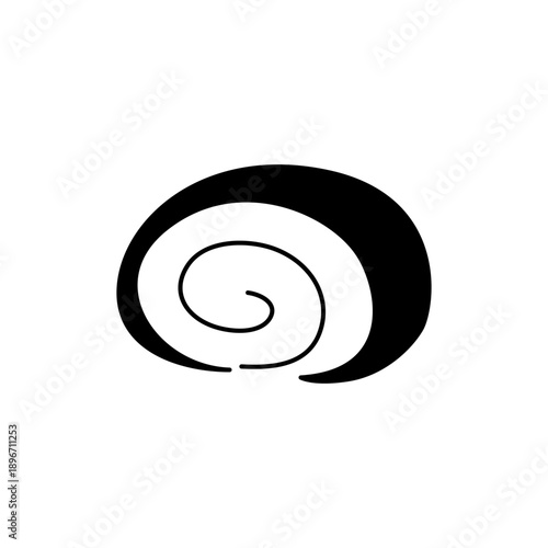 ロールケーキをイメージしたスイーツアイコン