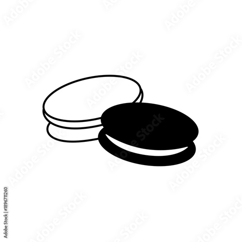 マカロンをイメージしたスイーツアイコン