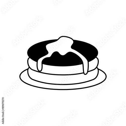 ホットケーキをイメージしたスイーツアイコン