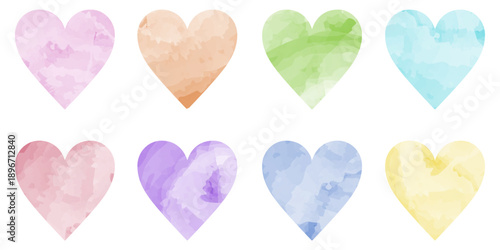 水彩風ベクターイラスト ハート