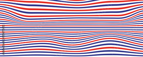 Airmail Envelope frame images with strips. International vintage letter border. Retro air mail postcard with blue and red stripes.  Empty classic postal frame. Vector illustration