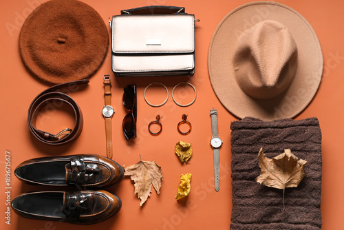 Stylish bag, accessories an...
