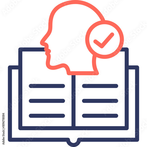 Self Learning line color icon